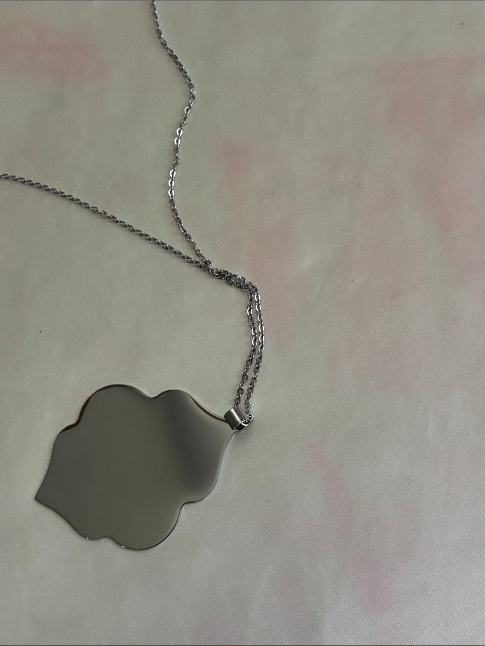 Plunder Silvertone Quatrefoil Pendant Necklace